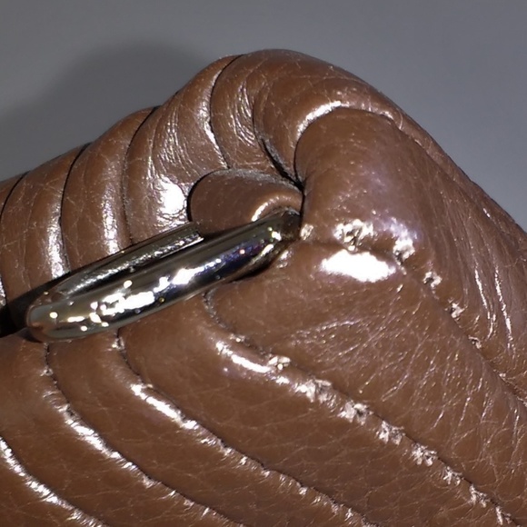 Bodhi dark brown leather clutch chain shoulder bag - Picture 7 of 8